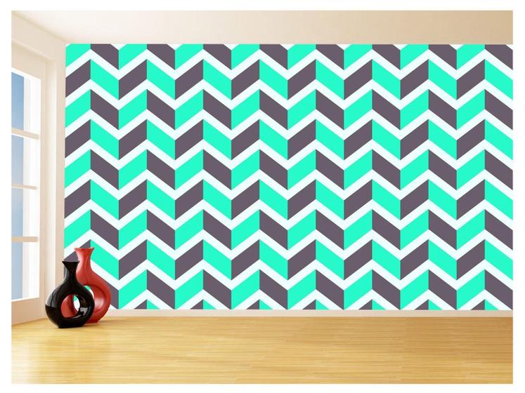 Imagem de Papel De Parede 3D Sala Chevron Zig Zag Listras 3,5M Zig24