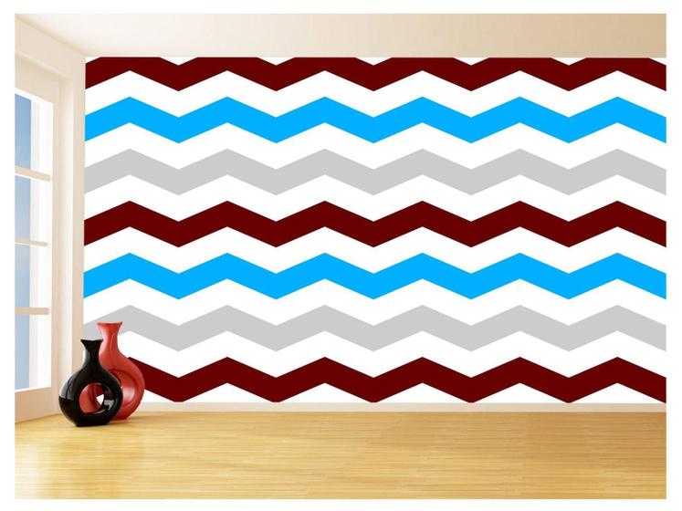 Imagem de Papel De Parede 3D Sala Chevron Zig Zag Listras 3,5M Zig49