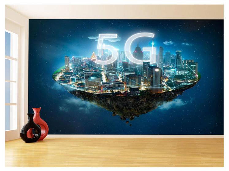 Papel De Parede 3D Tecnologia Wifi 5G Net Redes 3,5M Tec18 - Você ...