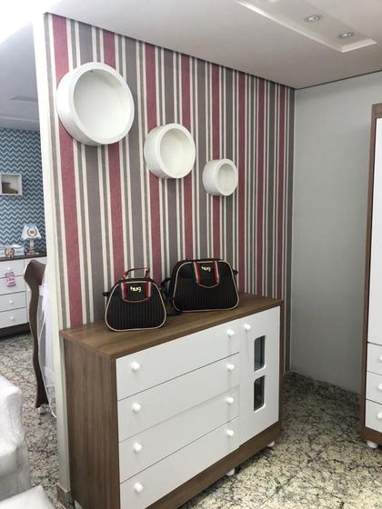 Imagem de Papel de Parede 53 cm x 10 metros - Creme/Goiaba/Cappuccino -  Ápia