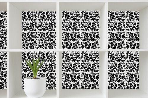 Papel de Parede Adesivo Arabesco Preto e Branco Menor preço em Papel de Parede Adesivo Arabesco Preto e Branco