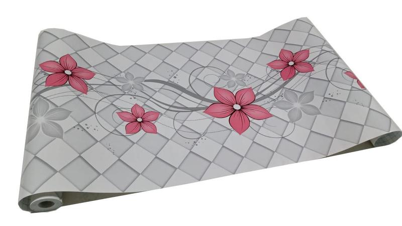 Imagem de Papel De Parede Adesivo Autocolante Floral Flores 45 Cm X 10 Mts