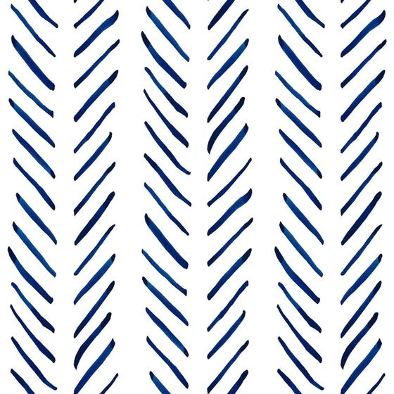 Imagem de Papel de Parede Adesivo Chevron Branco Azul Marinho Moderno Minimalista Sala Quarto
