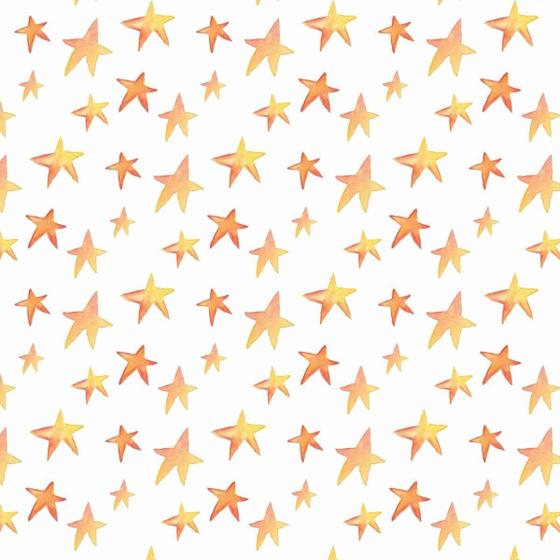 Imagem de Papel De Parede Adesivo Estrelas Amarelas Decoração Bebê 18M