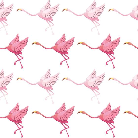 Imagem de Papel De Parede Adesivo Flamingos N03119 0,58X2,5M