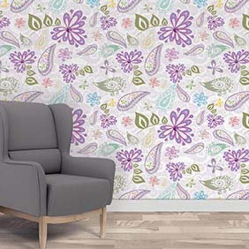 Imagem de Papel De Parede Adesivo Floral Mod 189 Vinílico 59x300cm