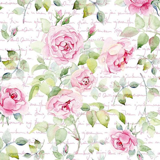 Imagem de Papel de Parede Adesivo Floral Rosa - 138