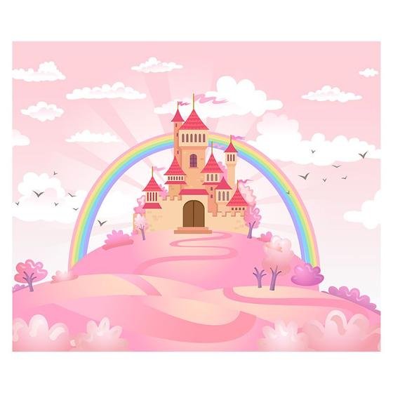 Imagem de Papel de Parede Adesivo Infantil Castelo Princesa Bebe Quarto Menina - 560pcm