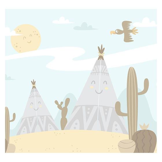 Imagem de Papel de Parede Adesivo Infantil Deserto Bebe Quarto - 526pcp