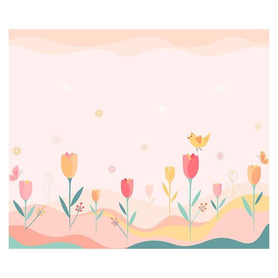 Imagem de Papel de Parede Adesivo Infantil Jardim Quarto Menina - 738pcm