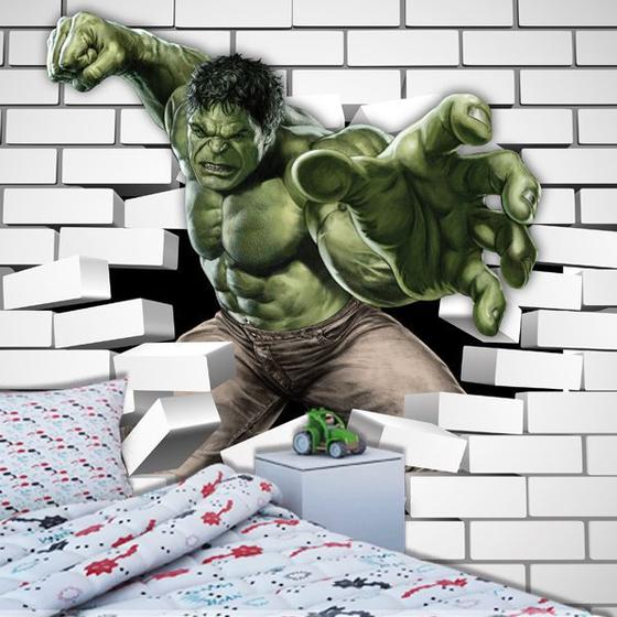Imagem de Papel de Parede Adesivo, Infantil Marvel Hulk dos Vingadores