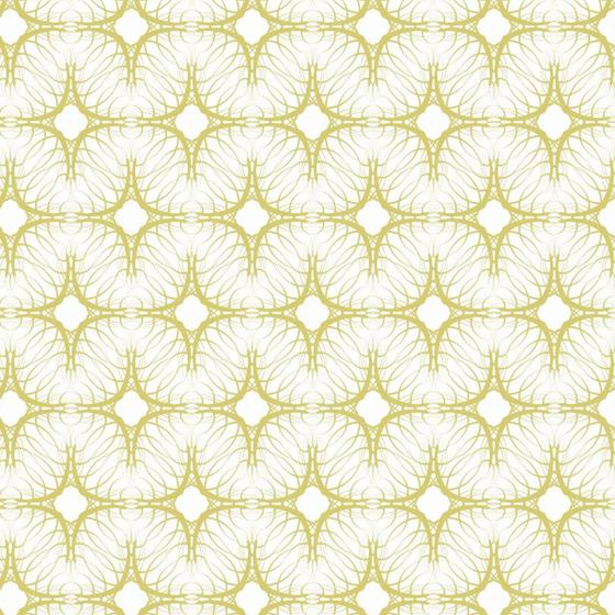 Imagem de Papel De Parede Adesivo Lavável Arabesco Amarelo 6M