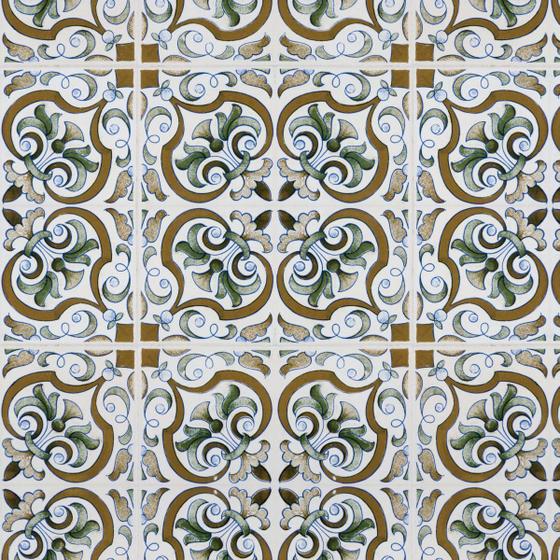 Imagem de Papel de Parede Adesivo Lavável Azulejo Português 3D 15m