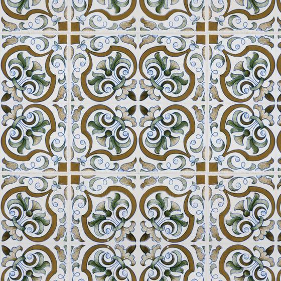 Imagem de Papel De Parede Adesivo Lavável Azulejo Português 3D 9M