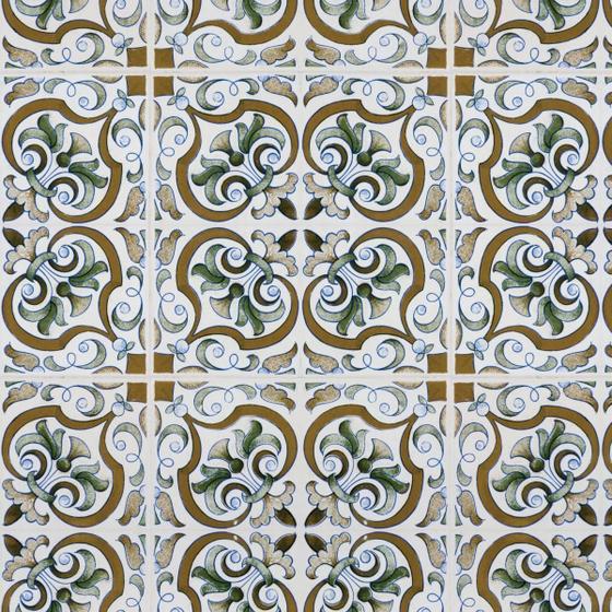 Imagem de Papel De Parede Adesivo Lavável Azulejo Português 3D 9M