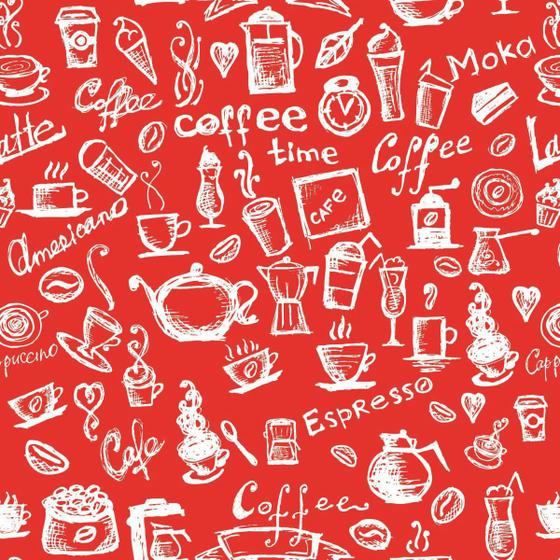 Imagem de Papel De Parede Adesivo Lavável Café Vermelho 6M