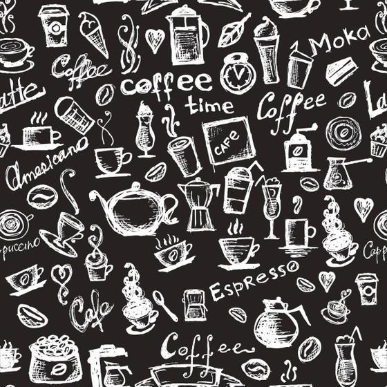 Imagem de Papel De Parede Adesivo Lavável Coffee 12m