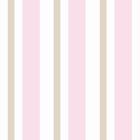 Imagem de Papel De Parede Adesivo Lavável Listrado Rosa E Bege 15M