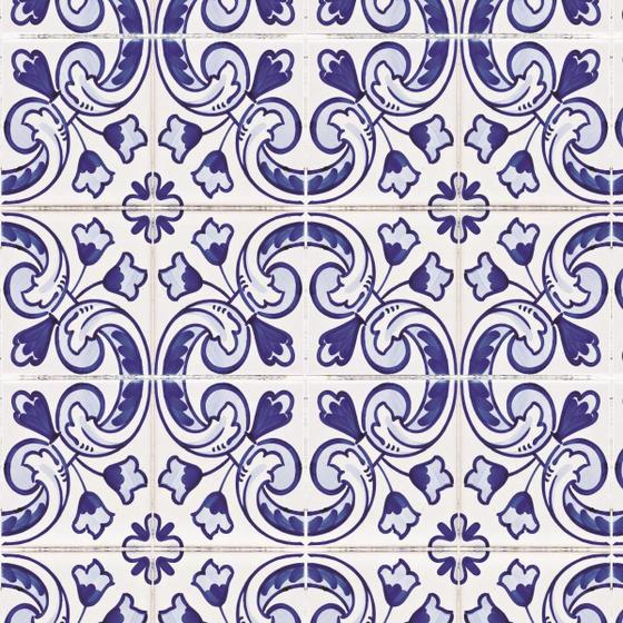 Imagem de Papel De Parede Adesivo Lavável ulejo Português Roxo 18M