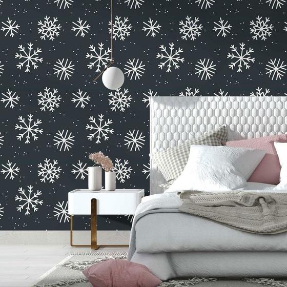 Imagem de Papel De Parede Adesivo Neve Inverno N014094 0,58x2,5M