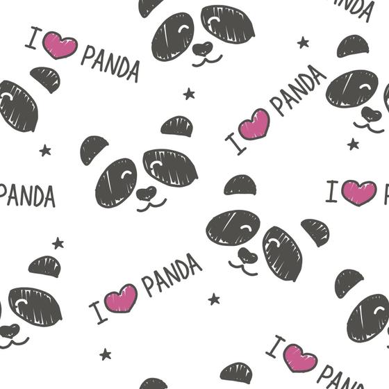 Imagem de Papel De Parede Adesivo Panda Love Ursinho Pet Animais Quarto   10m