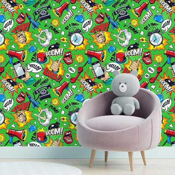 Imagem de Papel de Parede Adesivo Pop Art Quadrinhos N05010 RL 0,58x3M