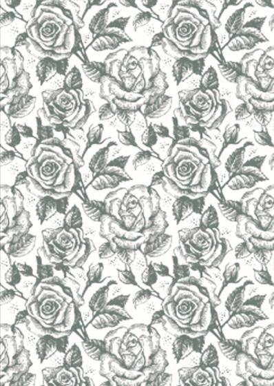 Imagem de Papel de Parede Adesivo Quarto Floral Branco Flores Cinzas FL157 3METROSX57CM