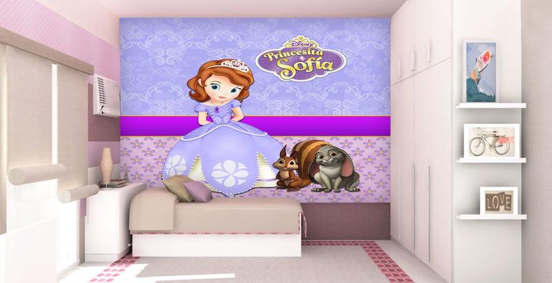 Papel De Parede Adesivo Quarto Princesa Sofia 0014 - 1m² - Paredes ...