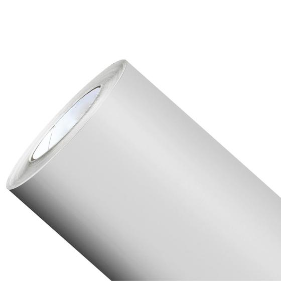 Imagem de Papel de Parede Adesivo Vinil Branco Fosco Vinílico Para Móveis Artesanato Revestimento Vidro Decor