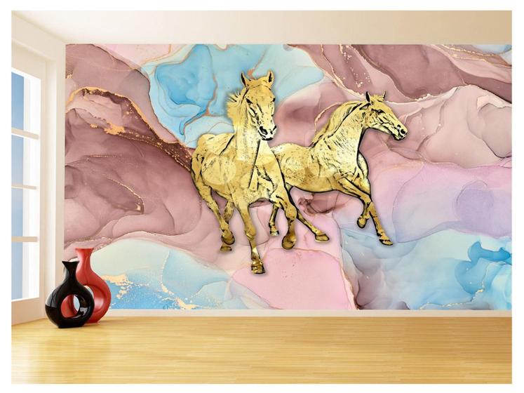 Imagem de Papel De Parede Animais Pop Art Cavalos Cores 3,5M Pxa352