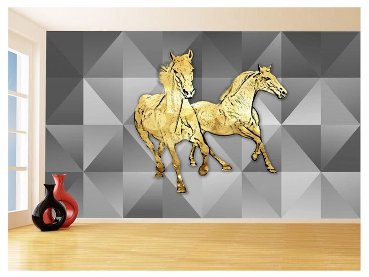 Imagem de Papel De Parede Animais Pop Art Cavalos Cores 3,5M Pxa381