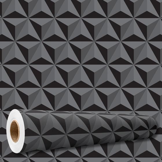 Papel De Parede Auto Adesivo Lavável Geométrico Triângulos Tons de Preto é boa?