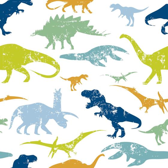 Imagem de Papel de Parede Autoadesivo Vinílico Reforma Dinossauro Colorido Quarto Infantil Menino Maternidade