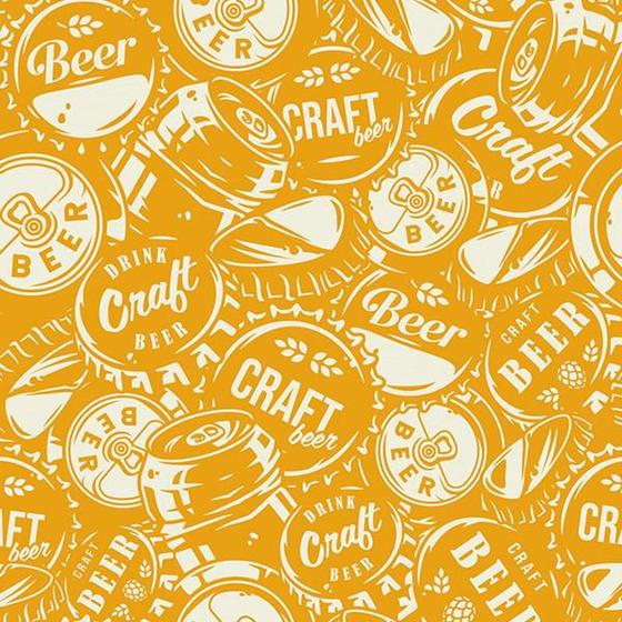 Imagem de Papel de Parede Beer Decoração Latas Amassadas Cerveja