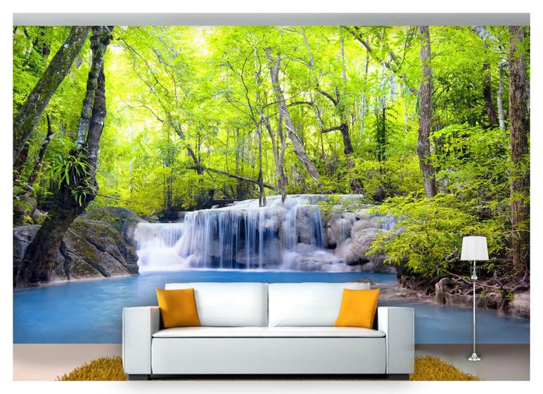 Imagem de Papel De Parede Cachoeira Natureza Mata 3D 6M² Nch109