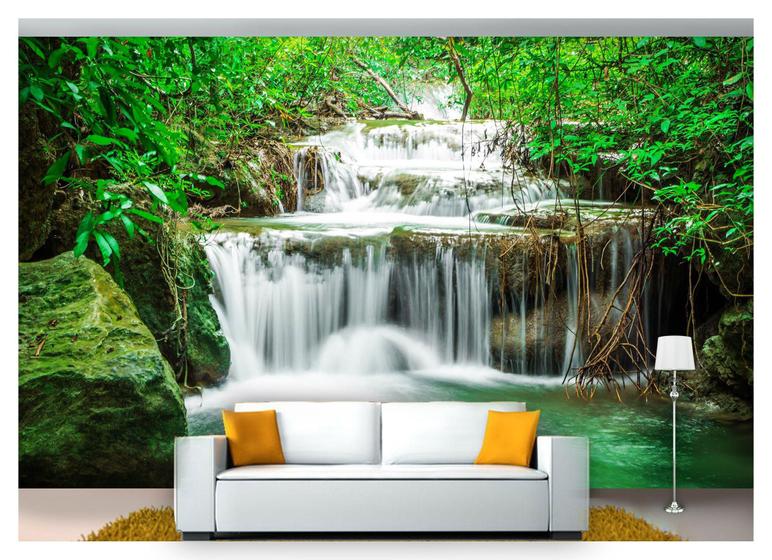 Imagem de Papel De Parede Cachoeira Natureza Mata 3D 6M² Nch176