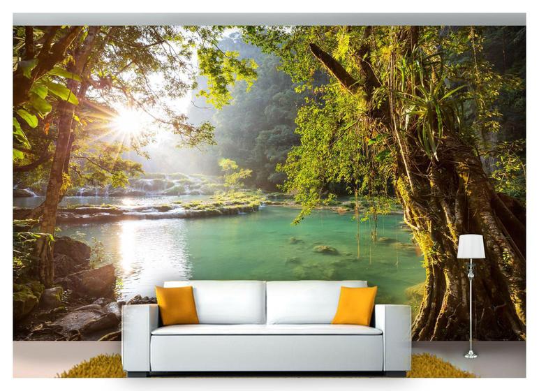 Imagem de Papel De Parede Cachoeira Natureza Mata 3D 6M² Nch194