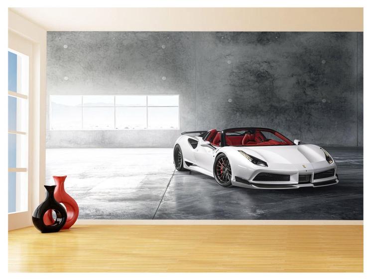 Imagem de Papel De Parede Carro Ferrari Vermelha Garage 3,5M Car151