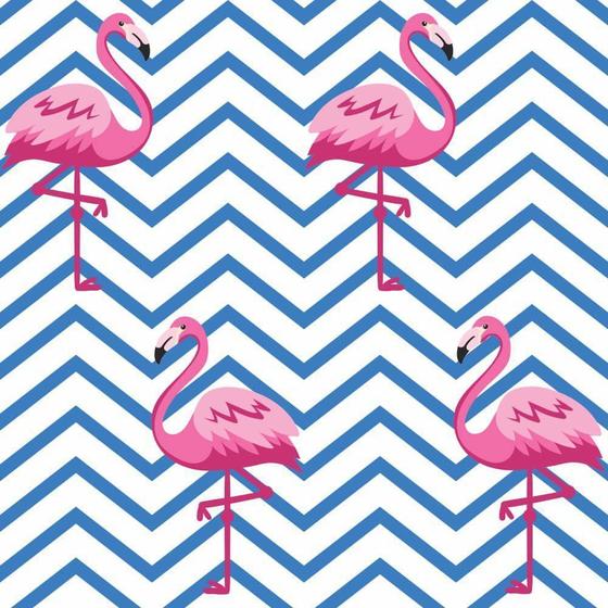 Imagem de Papel de Parede Chevron Flamingo