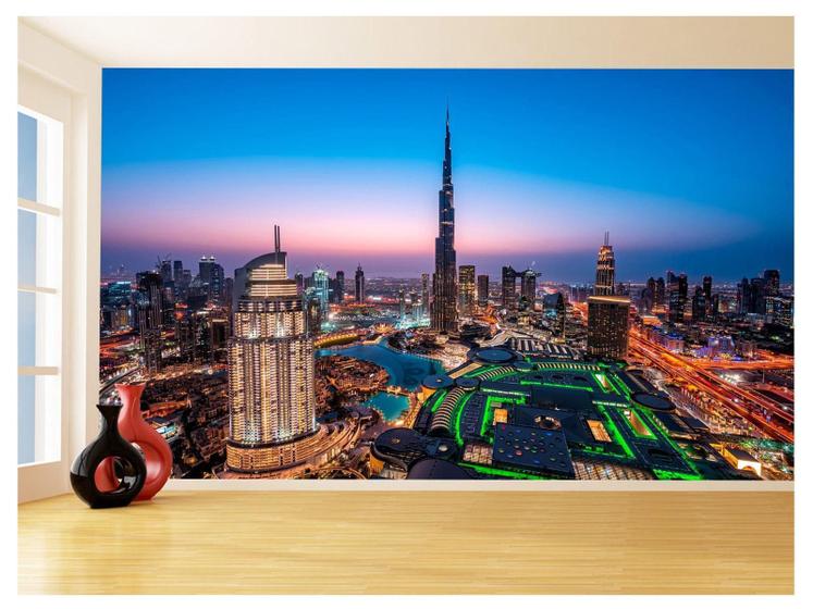 Imagem de Papel De Parede Cidade Dubai Paisagem Por Sol 3,5M Ncd250