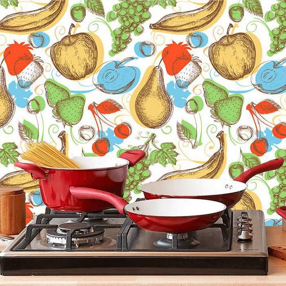 Papel De Parede Cozinha Adesivo Vinílico Lavável - C4531 - Lar Adesivos ...