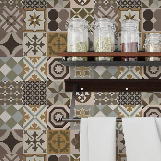 Imagem de Papel De Parede Cozinha Azulejo Português 10m