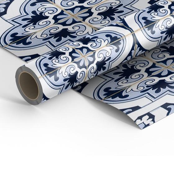 Imagem de Papel De Parede Cozinha Azulejo Português Lavável 9m