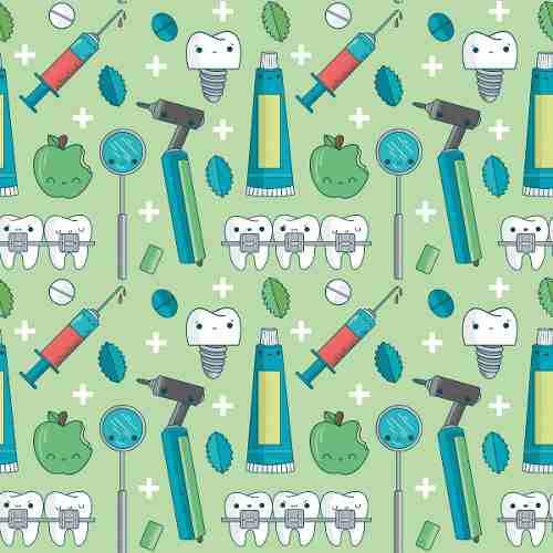 Papel De Parede Dentista Consultório Odontologia Adesivo - Seller Mix