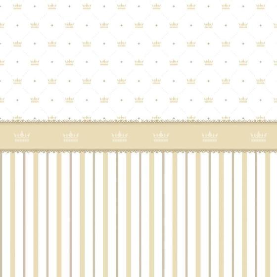 Imagem de Papel De Parede Dourada Com Coroa Quarto Infantil Adesivo