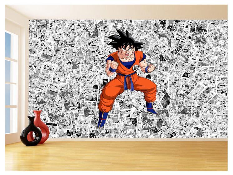 Papel De Parede Dragon Ball Goku Página Manga 3,5M Dbz512 - Você Decora -  Papel de Parede - Magazine Luiza