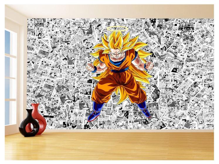 Imagem de Papel De Parede Dragon Ball Goku Página Manga 3,5M Dbz543