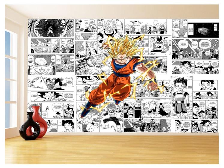 Imagem de Papel De Parede Dragon Ball Goku Página Manga 3,5M Dbz654