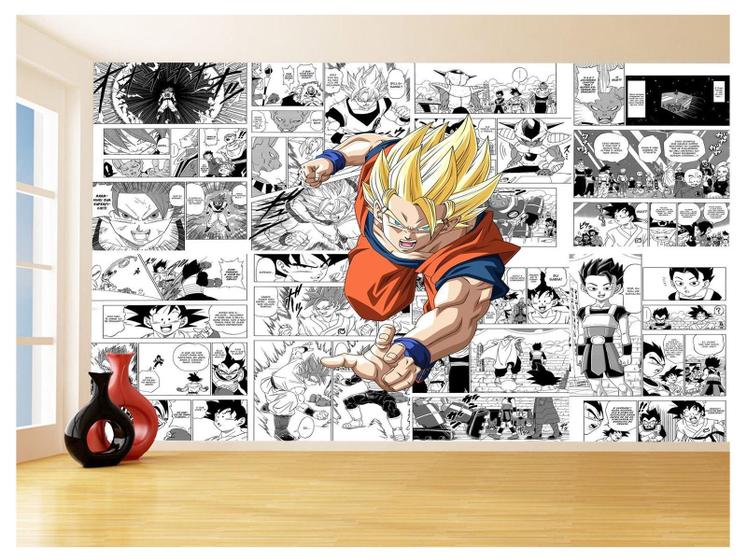 Imagem de Papel De Parede Dragon Ball Goku Página Manga 3,5M Dbz662