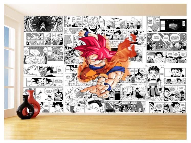 Imagem de Papel De Parede Dragon Ball Goku Página Manga 3,5M Dbz669